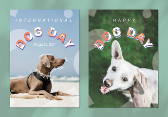 Editable Poster Layout for International Dog Day