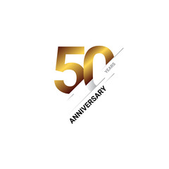 50 year anniversary celebration template design. Vector illustration