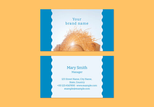 Summer Business Card Layout