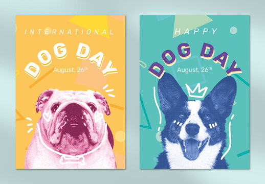 Editable Dog Day Poster Layout