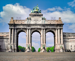 Der Triumphbogen im Jubelpark von Brüssel, Belgien