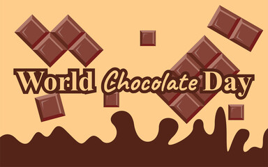 world chocolate day, simple vector illustration, perfect for greeting cards, posters, banners and backgrounds