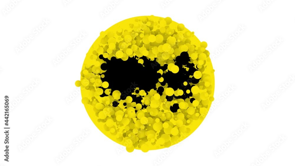 Poster black computer monitor icon isolated on white background. pc component sign. 4k video motion graphic