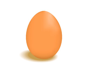 Brown egg isolated on a white background