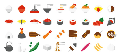 Japanese Food Icon Set