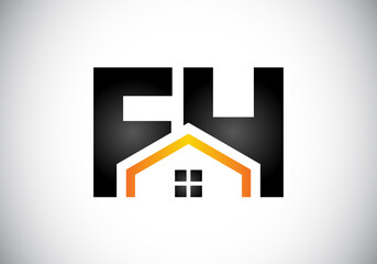 Initial F H Letter Logo With Creative Modern Business Typography Vector Template. Creative Abstract  Monogram Letter F H