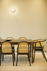 a rattan dinning chair design