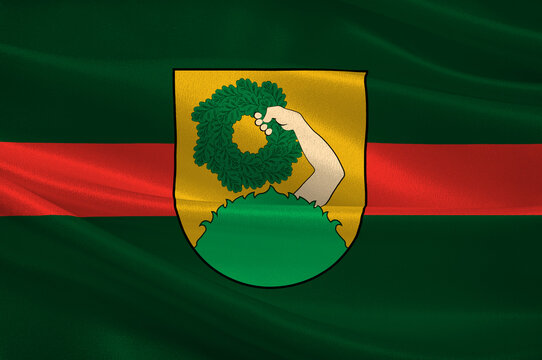 Flag of Talsi town in Courland in Latvia