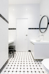 British black and white minimalist toilet idea