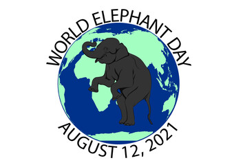 Obraz premium graphics drawing elephant Asian concept world elephant day, isolated white background vector Illustration