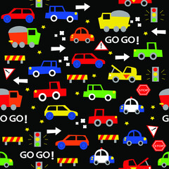 seamless pattern with cars