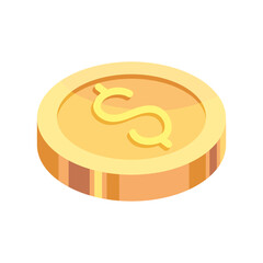 money coin isometric