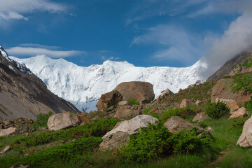 the Bezengi mountain range in the natural reserve of Kabardino-Balkaria.