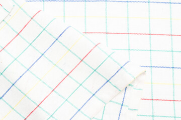 White napkin isolated on white background.