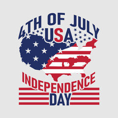 4th of July USA Independence Day Tshirt Design Vector template