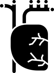 Human Heart Icon. Medical Check up concept icon style 