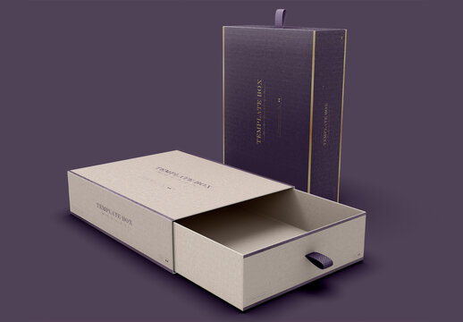 Two Cardboard Box Mockup