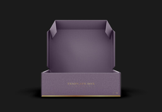 Folding Cardboard Box Mockup