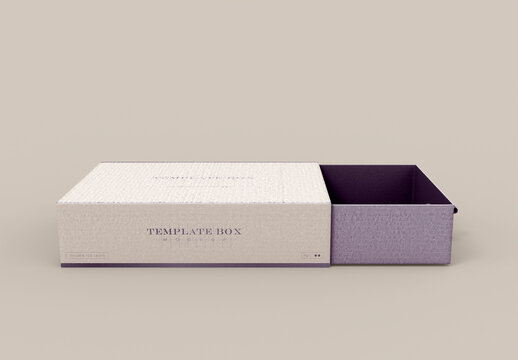 Rectangular Cardboard Box Mockup
