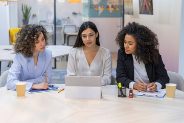 Young Office Workers During Meeting