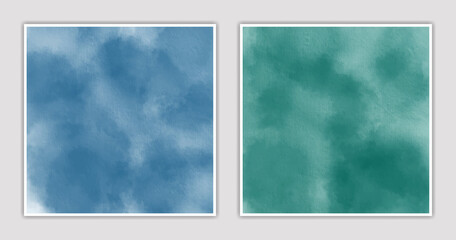 Abstract watercolor textures isolated backgrounds design. Wet square vector paint art for banner, cards, background paper design.