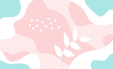 pink floral summer memphis style poster design templates