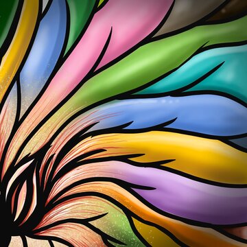 abstract colorful background with waves