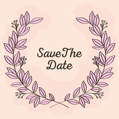 card with laurel wreath