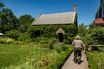 Exteriori of John Adams house in Quincy, MA.