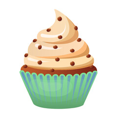 Mango Cup Cake  with Chocolate Toppings