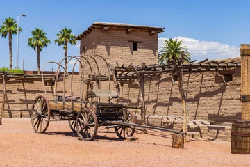 Foto op Canvas Sunny view of the Old Las Vegas Mormon Fort State Historic Park © Kit Leong