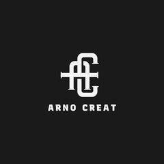 Obraz premium Logo Letter AC monogram, simple and unique icon initial A and C.