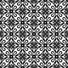 Zelfklevend Fotobehang floral seamless pattern background.Geometric ornament for wallpapers and backgrounds. Black and white pattern.  © t2k4