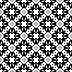 Deurstickers floral seamless pattern background.Geometric ornament for wallpapers and backgrounds. Black and white pattern.  © t2k4