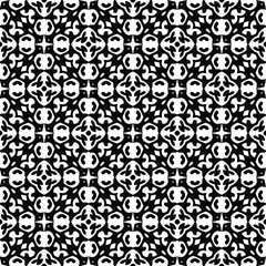 floral seamless pattern background.Geometric ornament for wallpapers and backgrounds. Black and white pattern. 