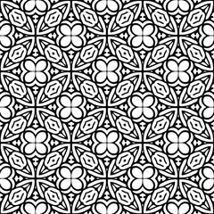 Tragetasche floral seamless pattern background.Geometric ornament for wallpapers and backgrounds. Black and white pattern.  © t2k4