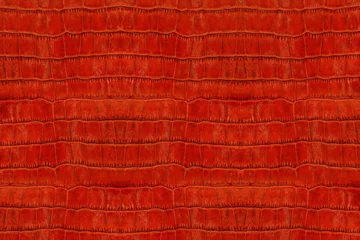 Poster Vibrant red crocodile leather texture high resolution © TextureMaster