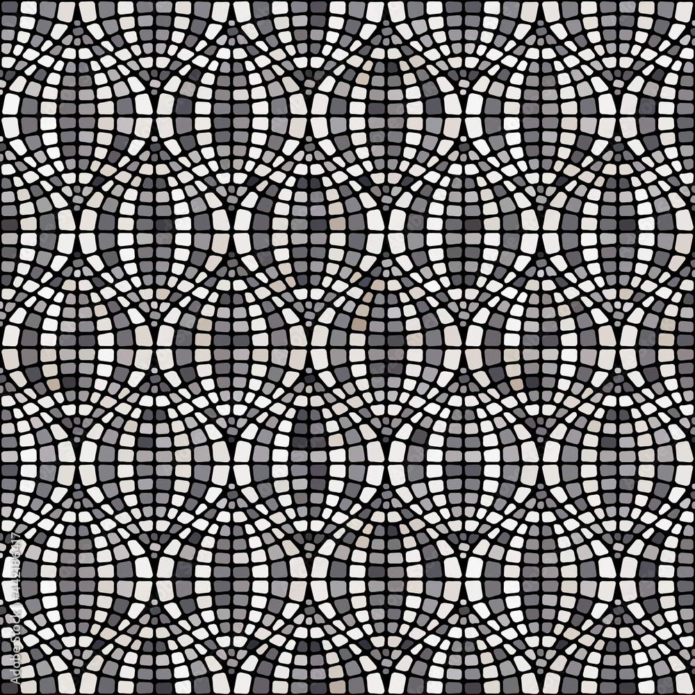 Poster pattern of vector mosaic in the oriental style.