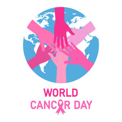 Breast Cancer Awareness Ribbon. concept of oktober breast cancer month on white background. 