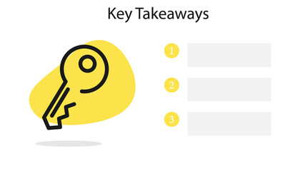 Key Takeaways slide template. Clipart image - 442188422