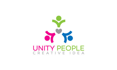 Friendship, unity people care logo, Creative people logo, Teamwork, Connectivity logo template
