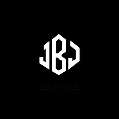 JBJ letter logo design with polygon shape. JBJ polygon logo monogram. JBJ cube logo design. JBJ hexagon vector logo template white and black colors. JBJ monogram, JBJ business and real estate logo. 