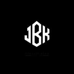 JBK letter logo design with polygon shape. JBK polygon logo monogram. JBK cube logo design. JBK hexagon vector logo template white and black colors. JBK monogram, JBK business and real estate logo. 