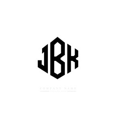 JBK letter logo design with polygon shape. JBK polygon logo monogram. JBK cube logo design. JBK hexagon vector logo template white and black colors. JBK monogram, JBK business and real estate logo. 