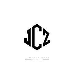 JCZ letter logo design with polygon shape. JCZ polygon logo monogram. JCZ cube logo design. JCZ hexagon vector logo template white and black colors. JCZ monogram, JCZ business and real estate logo. 