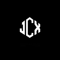 JCX letter logo design with polygon shape. JCX polygon logo monogram. JCX cube logo design. JCX hexagon vector logo template white and black colors. JCX monogram, JCX business and real estate logo. 