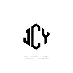 JCY letter logo design with polygon shape. JCY polygon logo monogram. JCY cube logo design. JCY hexagon vector logo template white and black colors. JCY monogram, JCY business and real estate logo. 