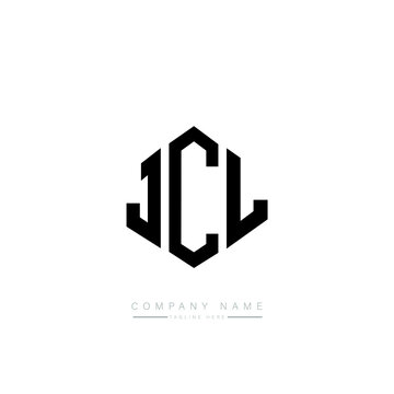 JCL letter logo design with polygon shape. JCL polygon logo monogram. JCL cube logo design. JCL hexagon vector logo template white and black colors. JCL monogram, JCL business and real estate logo. 