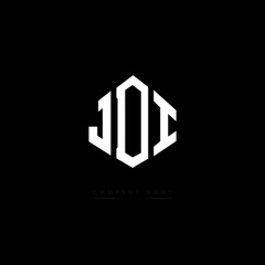 JDI letter logo design with polygon shape. JDI polygon logo monogram. JDI cube logo design. JDI hexagon vector logo template white and black colors. JDI monogram, JDI business and real estate logo. 