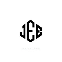 JEE letter logo design with polygon shape. JEE polygon logo monogram. JEE cube logo design. JEE hexagon vector logo template white and black colors. JEE monogram, JEE business and real estate logo. 
